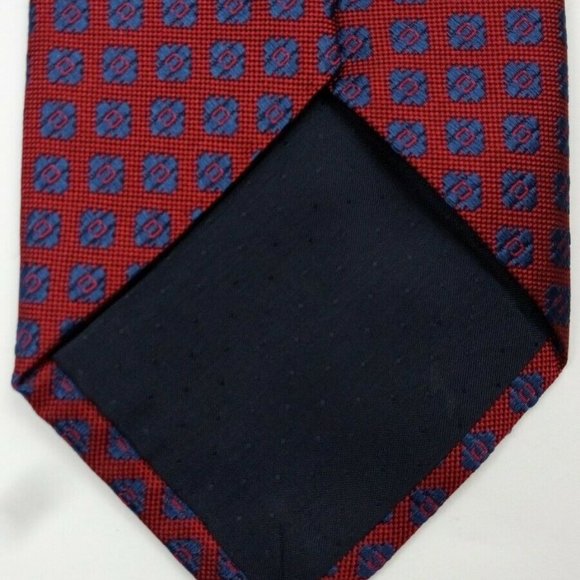 Teo Grimaldi Red and Blue Geometric Tie - Picture 4 of 4